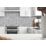 Splashwall  White/Grey Matt MDF Splashback 2440mm x 600mm x 9mm