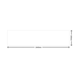 Splashwall  White/Grey Matt MDF Splashback 2440mm x 600mm x 9mm
