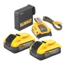 DEWALT DCB094K 18V 5.0Ah Li-Ion PowerStack Battery Charger Kit 5 Piece Set