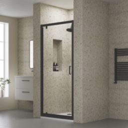 ETAL  Framed Rectangular Pivot Shower Door Matt Black 895mm x 1900mm