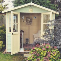 Shire Haddon 6' 6" x 5' (Nominal) Apex Timber Summerhouse