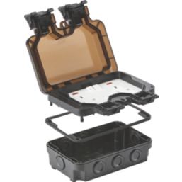 Knightsbridge  IP66 13A 2-Gang DP Weatherproof Outdoor Switched Socket