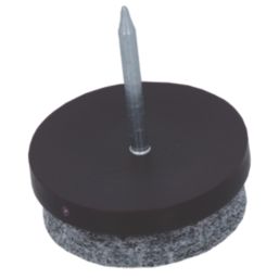 Fix-O-Moll Brown Round Pinned Felt Gliders 24mm x 24mm 16 Pack