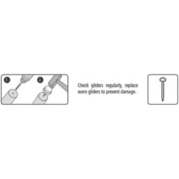 Fix-O-Moll Brown Round Pinned Felt Gliders 24mm x 24mm 16 Pack