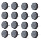 Fix-O-Moll Brown Round Pinned Felt Gliders 24mm x 24mm 16 Pack