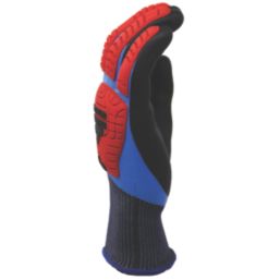 MCR Safety IP1071ND Cut & Impact Resistant Gloves Black/Blue/Red Large