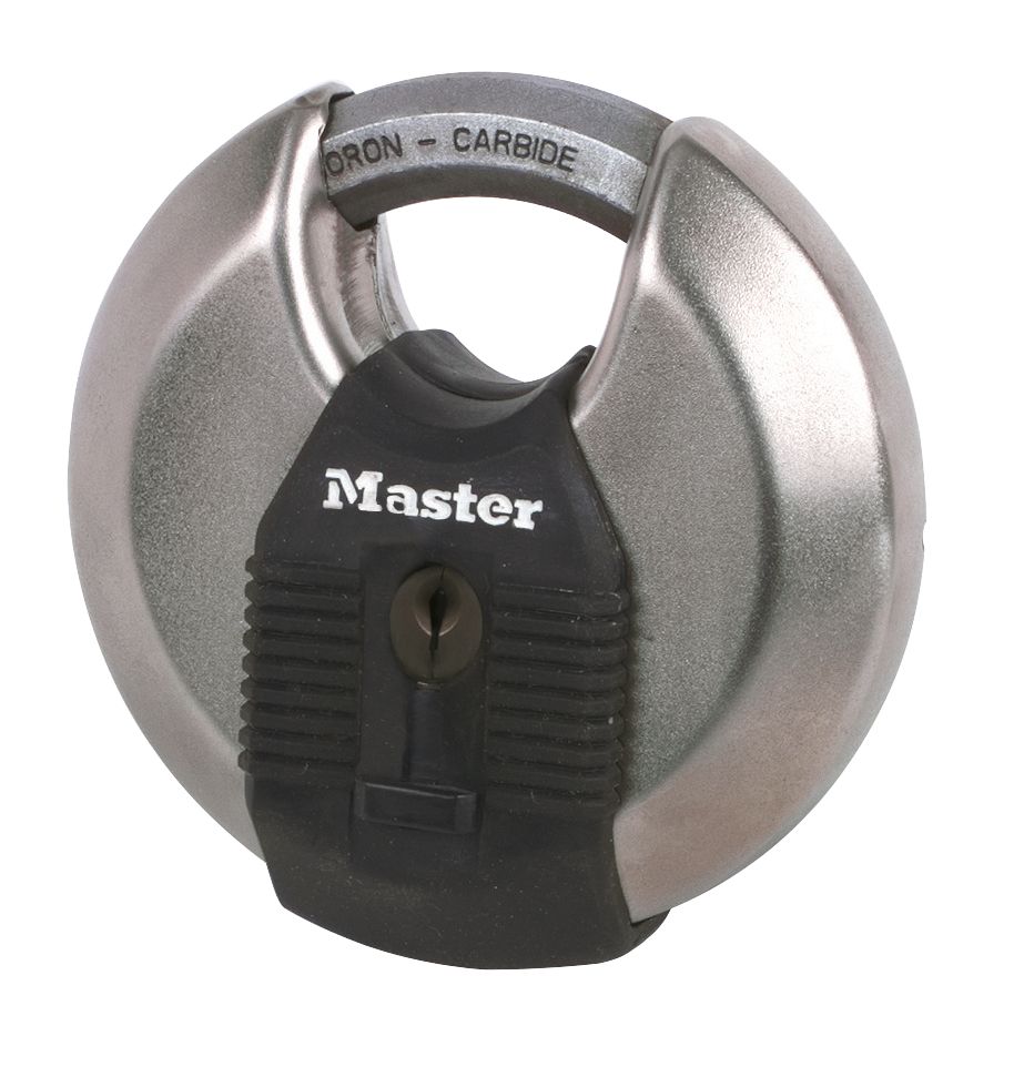 Master Lock Excell Stainless Steel Weatherproof Disc Padlock 80mm ...