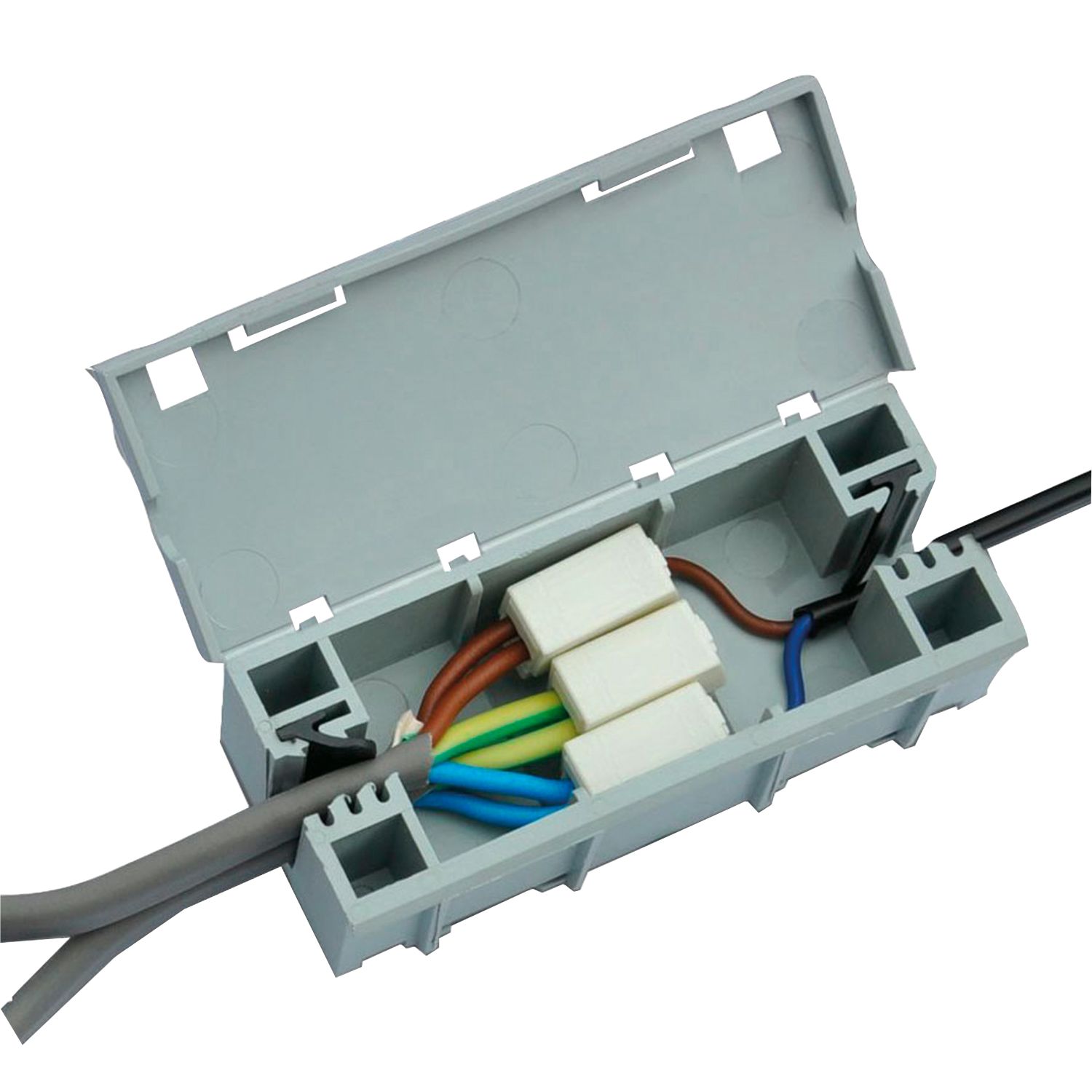 Wago 24A Light Junction Box 39 x 95 x 29mm Grey (8423F)