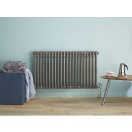 Acova 600mm x 628mm 2701BTU Raw Metal Horizontal 3 Column Radiator