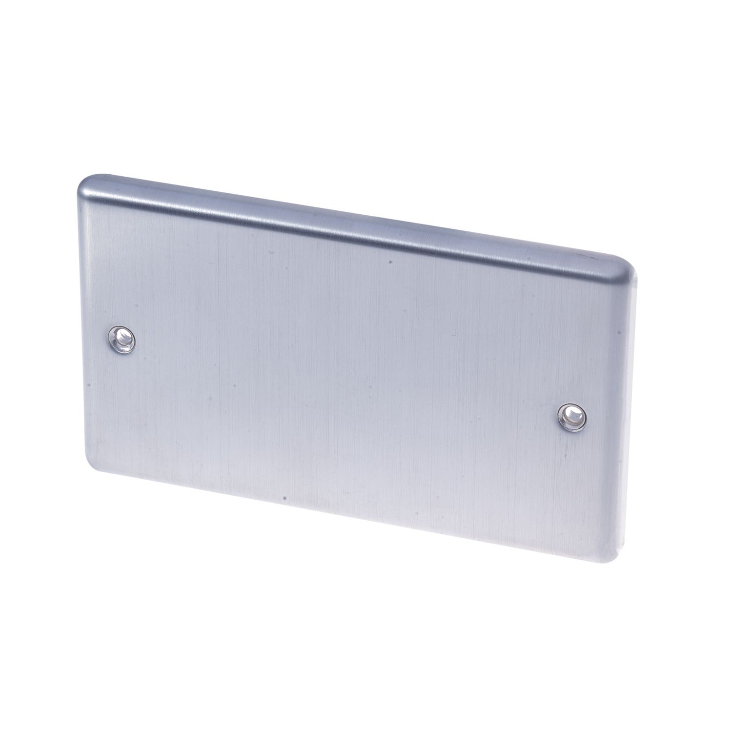 LAP 2-Gang Blanking Plate Brushed Stainless Steel (84265)