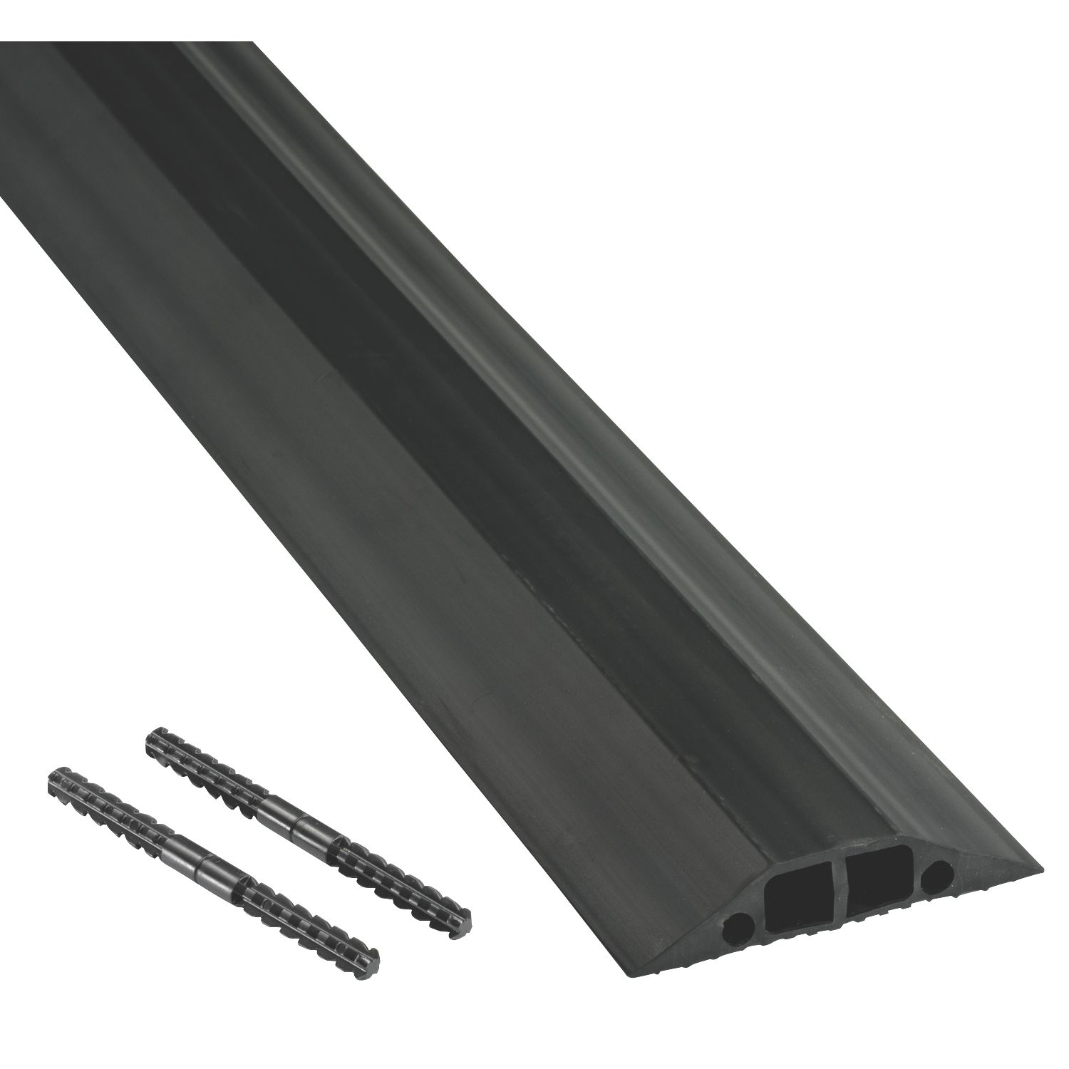 D-Line Linkable Medium Duty Dual Channel Floor Cable Cover 9m Black (8426F)