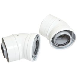 Ideal Heating  Flue Elbows 60/100mm 45°  2 Pack