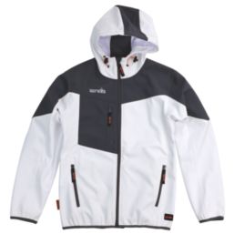Scruffs Worker  Softshell Jacket White / Graphite Small 40" Chest
