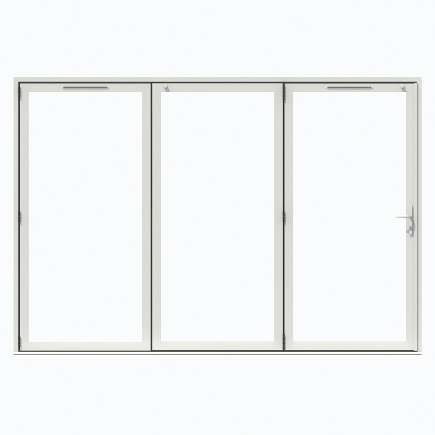 Green & Taylor 3-Door White Aluminium Bi-Fold Patio Left-Hand Opening External Doors 2090mm x 2990mm (842CT)