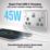 British General Nexus Metal 13A 2-Gang SP Switched Socket + 3.25A 45W 2-Outlet Type C USB Charger Brushed Steel with Grey Inserts