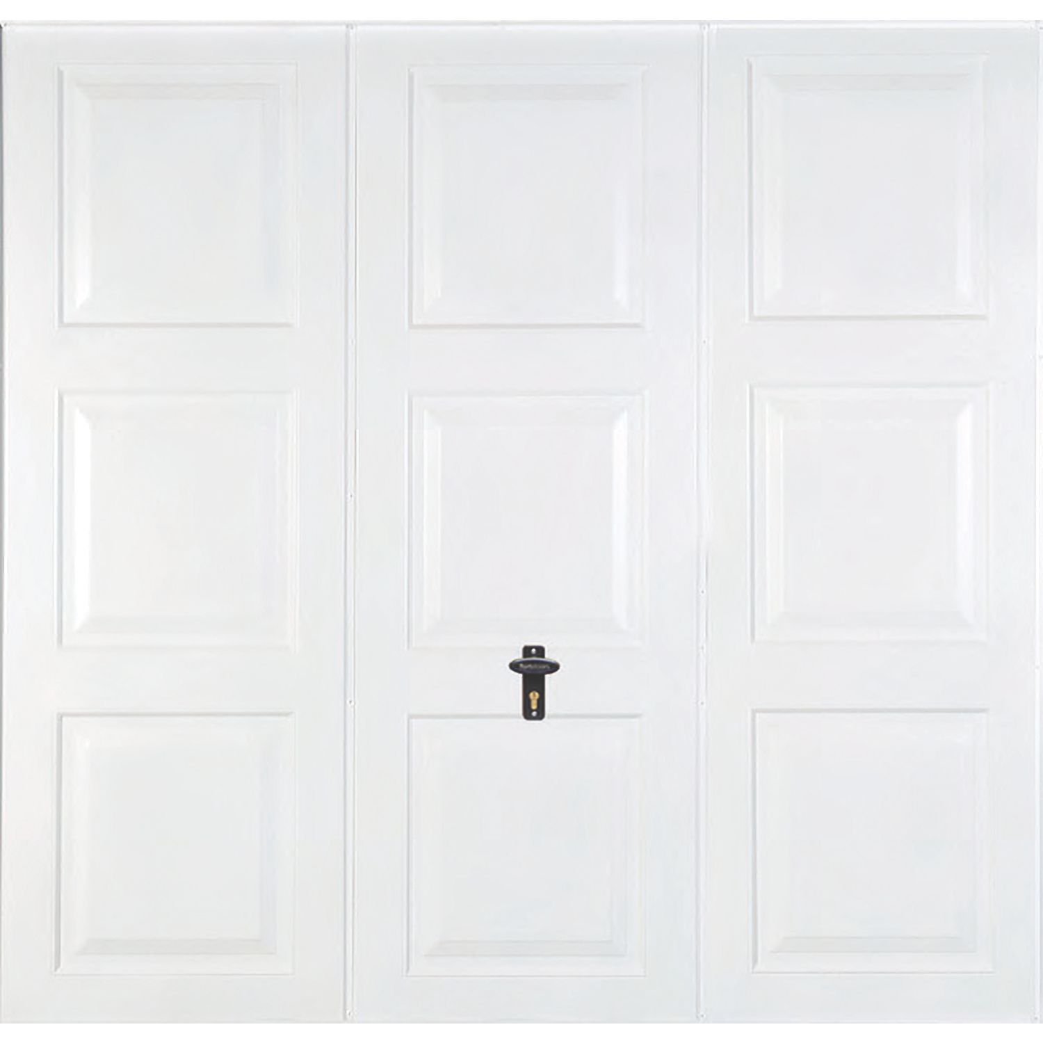 Gliderol Georgian 8' x 6' 6" Non-Insulated Frameless Steel Up & Over Garage Door White (842FR)