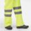 Regatta Pro Hi Vis Packaway Trousers Elasticated Waist Yellow X Large 40" W 32" L