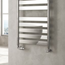 Reina 1200mm x 300mm 1062BTU Chrome Flat Designer Towel Radiator