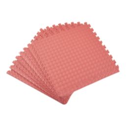 Essentials  Interlocking Floor Tiles Red 10mm 8 Pack