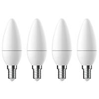 LAP DFRDCL4EDB SES Candle LED Light Bulb 470lm 4.2W 4 Pack