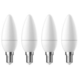 LAP  E14 Candle LED Light Bulb 470lm 4.2W 4 Pack