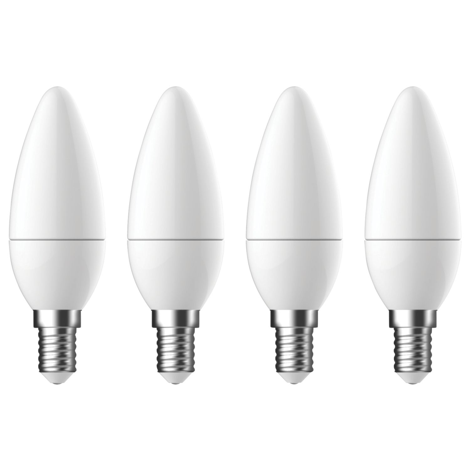 LAP E14 Candle LED Light Bulb 470lm 4.2W 4 Pack (842PP)