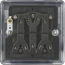 Knightsbridge  10AX 3-Gang 2-Way Light Switch  Matt Black with Black Inserts