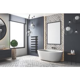 Towelrads 1200mm x 500mm 1945BTU Black Flat Designer Towel Radiator