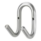 Essentials Double Hook Satin Stainless Steel 86mm