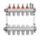 JG Underfloor 5 Port Heating Manifold Brushed Steel