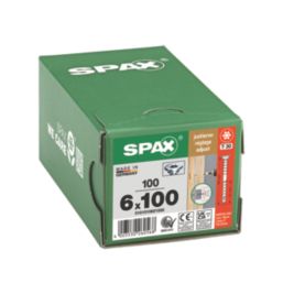 Spax  TX Flat Self Drilling Wood Screws 6mm x 100mm 100 Pack