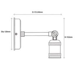 Quay Design Stafford LED Wall Light Aged Pewter 2W 210lm