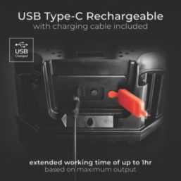 Luceco  Rechargeable LED Telescopic Tripod Worklight 2000lm