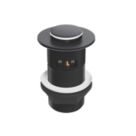 ETAL Slotted Push Button Basin Waste Matt Black 60mm