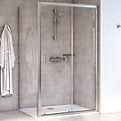 Aqualux Edge 6 Semi-Frameless Rectangular Shower Enclosure LH/RH Polished Silver 1700mm x 700mm x 1900mm