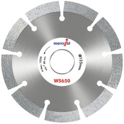 Marcrist WS650 Masonry Diamond Wall Chasing Blades 125mm x 22.23mm 2 Pack
