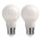 LAP  E27 A60 LED Light Bulb Milky 806lm 3.8W 2 Pack
