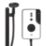 Triton ENlight White / Black 9.5kW Thermostatic Shower with Back to Wall Kit