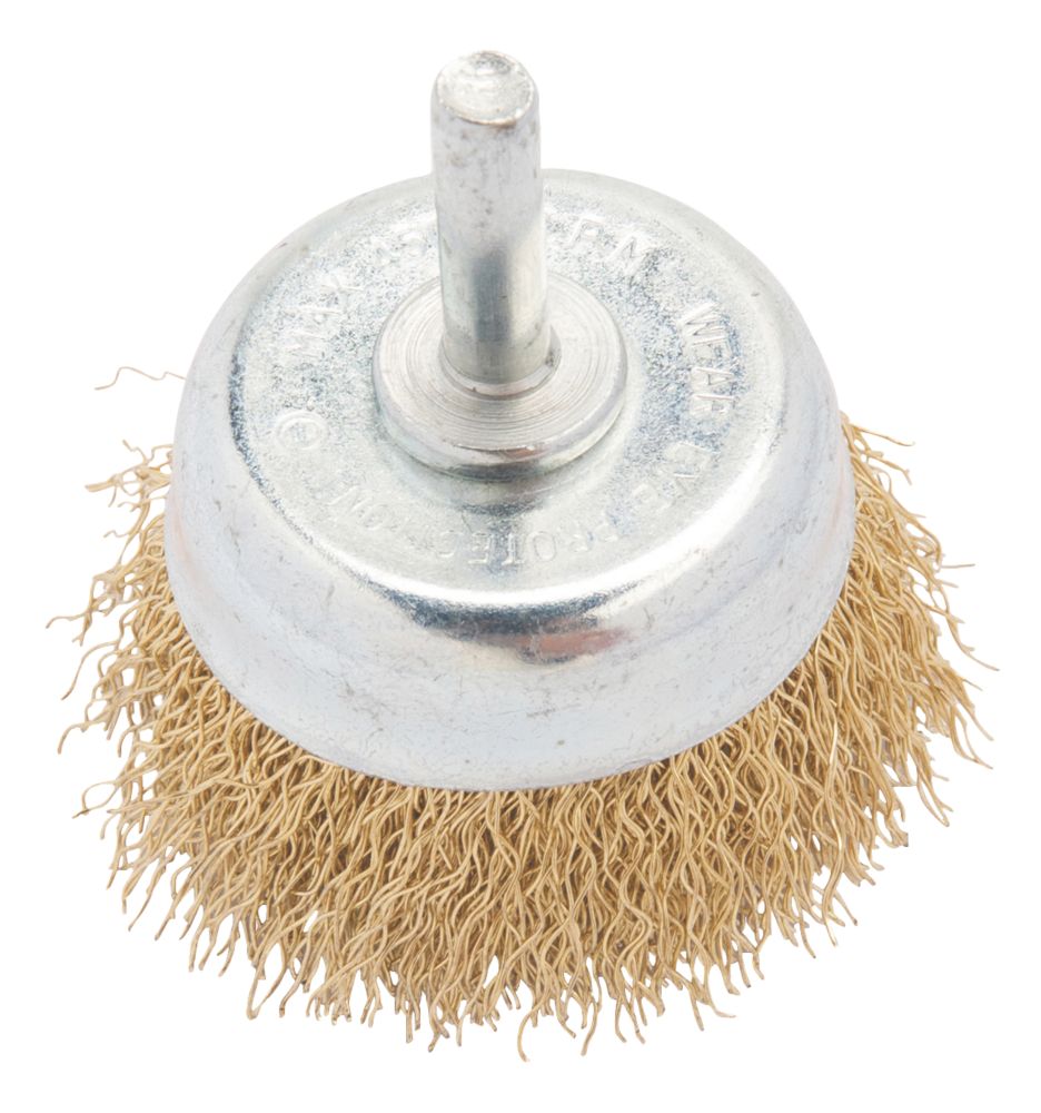 Straight Shank Crimped Wire Cup Brush 50mm - Screwfix