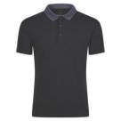 Regatta Contrast Coolweave Polo Shirt Black/Seal Grey 2X Large 53" Chest