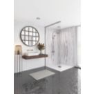 Splashwall Marmo Linea Postformed Bathroom Wall Panel Matt White  2420mm x 1200mm x 10mm