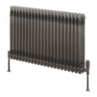 Reina 600mm x 1010mm 4463BTU Raw Metal Horizontal 3 Column Radiator