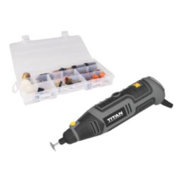 Titan TTB949MLT 130W Electric Multi Tool Accessories 230 240V 214 Piece Set Screwfix