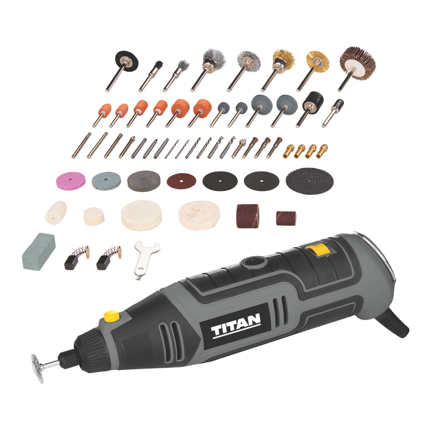 Titan TTB949MLT 130W Electric Multi-Tool & Accessories 230-240V 214 Piece Set (843PG)