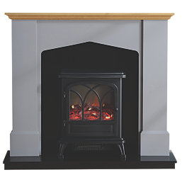 Focal Point Hurst Electric Stove Suite Grey Painted-Effect 1120mm x 350mm x 1000mm