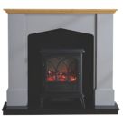 Focal Point Hurst Electric Stove Suite Grey Painted-Effect 1120mm x 350mm x 1000mm