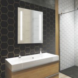 Sensio Ester Plus Rectangular Illuminated Bathroom Mirror With 781lm LED Light 500mm x 650mm