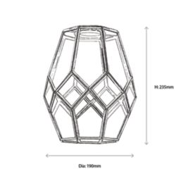 Quay Design Thames Antique Brass Metal & Glass Cage Pendant Shade