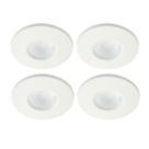 Spa Rhom Fixed  Fire Rated LED Downlights White 8W 900lm 4 Pack