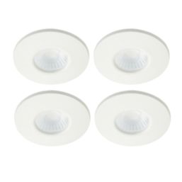 Spa Rhom Fixed  Fire Rated LED Downlights White 8W 900lm 4 Pack